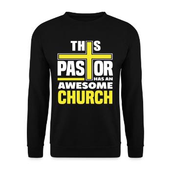 Pasteur Pasteur Église Tolle Don spirituel - Sweat-shirt Unisexe - noir - Devant - Alina (178cm) & Michal (187cm)