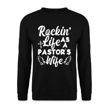 Pasteur Pasteur Mme Épouse Cadeau - Sweat-shirt Unisexe - noir - Devant - Alina (178cm) & Michal (187cm)