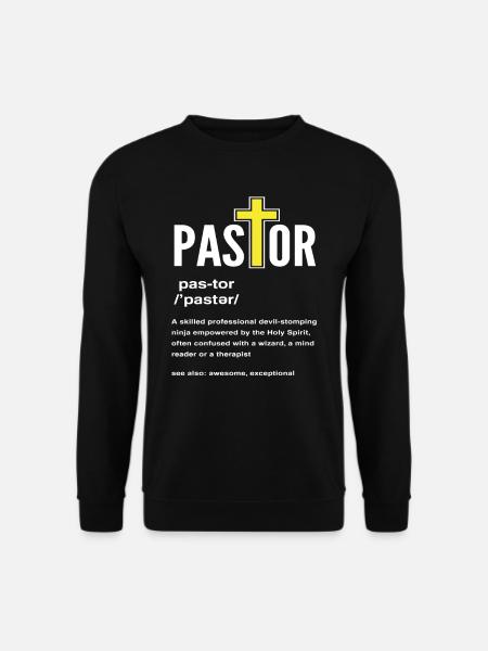 Pfarrer Pastor Definition - Unisex Pullover - Schwarz