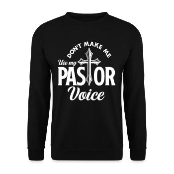Pasteur Pasteur Voix Citation Cadeau - Sweat-shirt Unisexe - noir - Devant - Alina (178cm) & Michal (187cm)