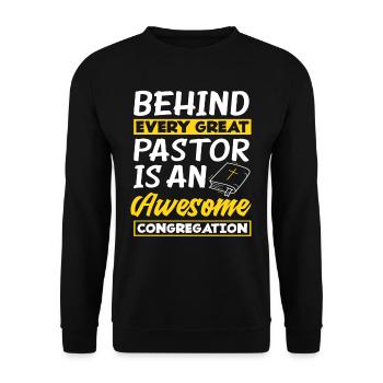 Pasteur Pasteur Dieu Jésus Prêtre - Sweat-shirt Unisexe - noir - Devant - Alina (178cm) & Michal (187cm)