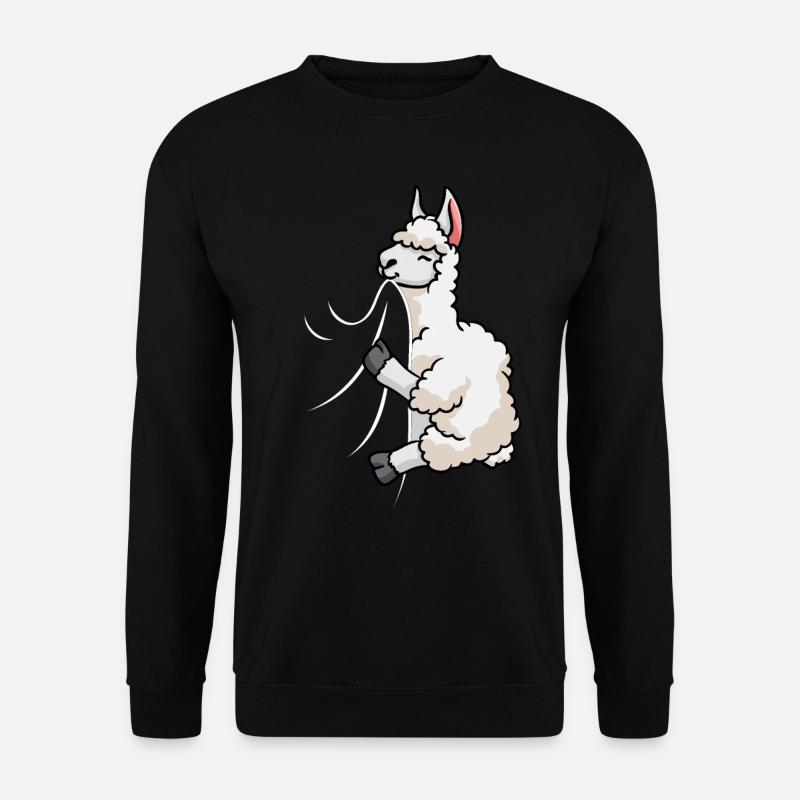 Biting Llama - Unisex Pullover - Schwarz