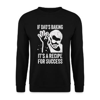 Funny Daddy Baker Saying Baking Recipe Father's Day - Unisex Sweatshirt - black - Front - Alina (178cm) & Michal (187cm)