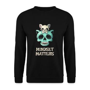 L’état d’ compte Chat Souris Motivation Entrepreneur - Sweat-shirt Unisexe - noir - Devant - Alina (178cm) & Michal (187cm)
