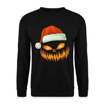 Visage effrayant Santa Hat Trick ou Treat - Sweat-shirt Unisexe - noir - Devant - Alina (178cm) & Michal (187cm)