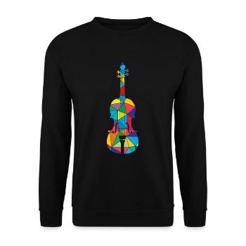 Violon Polygone Funny Violon - Sweat-shirt Unisexe - noir - Devant - Alina (178cm) & Michal (187cm)