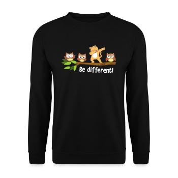 Be Different Lion Be You Autism Awareness Lion - Unisex Sweatshirt - black - Front - Alina (178cm) & Michal (187cm)