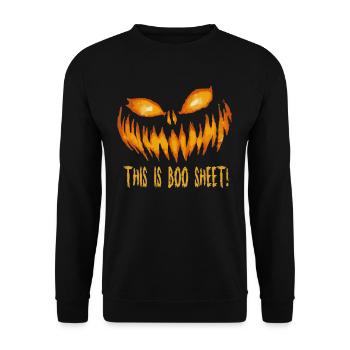 This Is Boo Sheet - Unisex Sweatshirt - black - Front - Alina (178cm) & Michal (187cm)