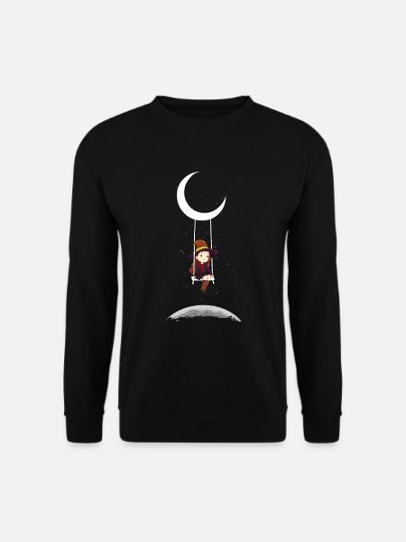 Sorcière sur Moon Swing Costume d’Halloween - Sweat-shirt Unisexe - noir