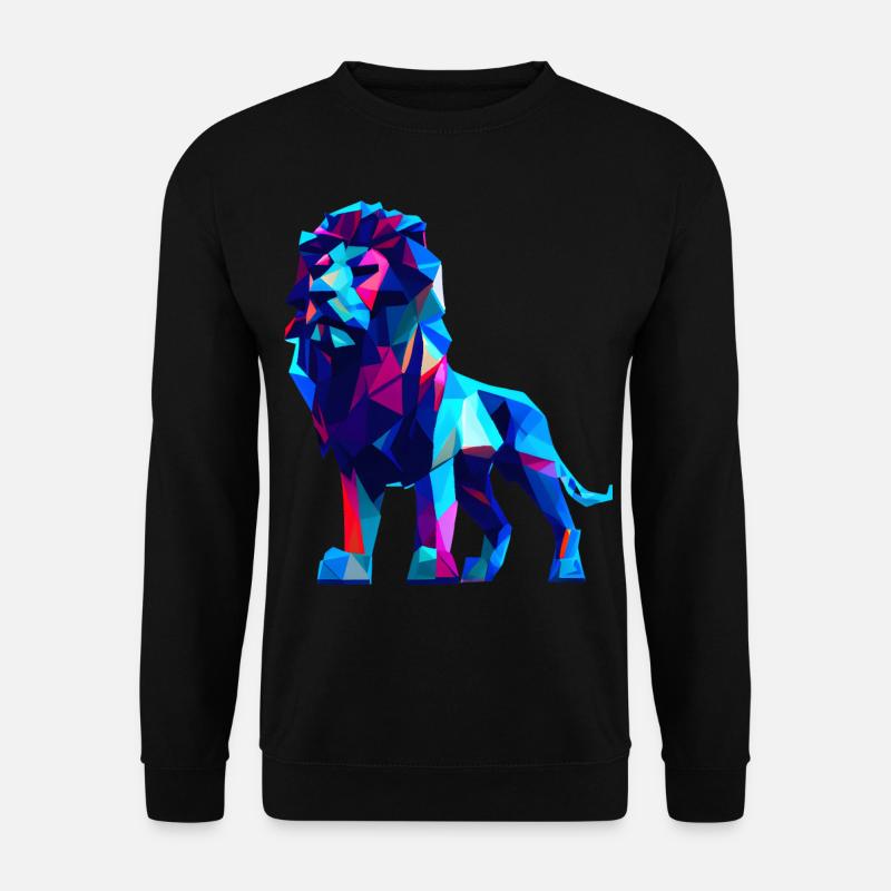 Polygon Lions - Unisex Sweatshirt - black