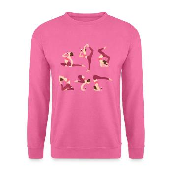 Yoga du vin - Sweat-shirt Unisexe - rose - Devant