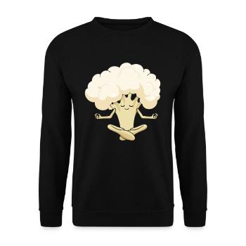 Yoga du chou-fleur - Sweat-shirt Unisexe - noir - Devant - Alina (178cm) & Michal (187cm)