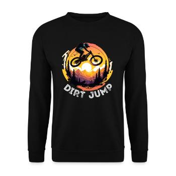 Dirt Jump Bike Sunset - Unisex Pullover - Schwarz - Vorne - Alina (178cm) & Michal (187cm)
