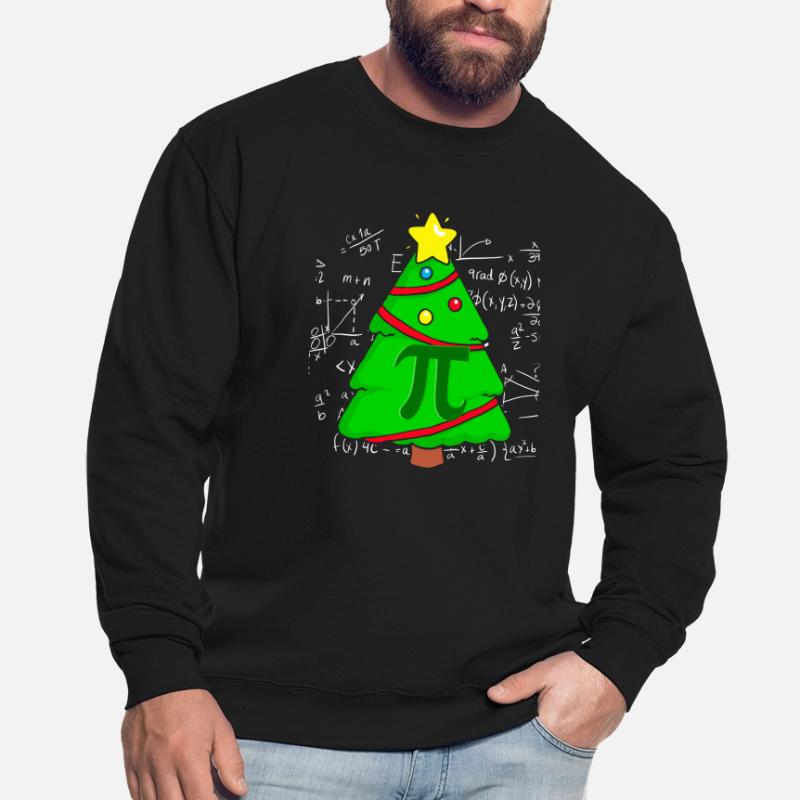 Pi Math Christmas Tree Mathematician Mathematics Unisex Pullover