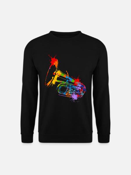 Splash Tuba Musical Musician Tubaist - Unisex Pullover - Schwarz