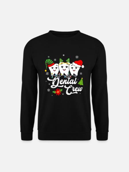 Équipe dentaire Dentiste Hygiéniste Joyeux Noël - Sweat-shirt Unisexe - noir