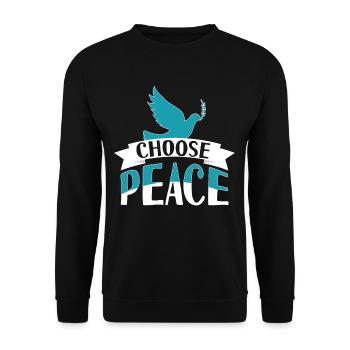 Choose Peace Doves Of Peace - Unisex Pullover - Schwarz - Vorne - Alina (178cm) & Michal (187cm)