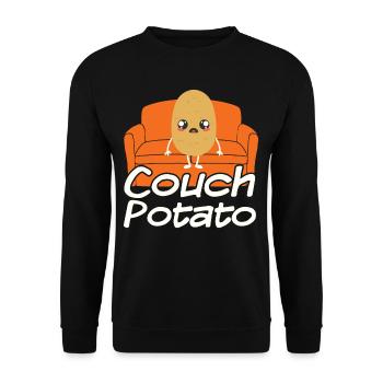 Couch Potato - Unisex Pullover - Schwarz - Vorne - Alina (178cm) & Michal (187cm)