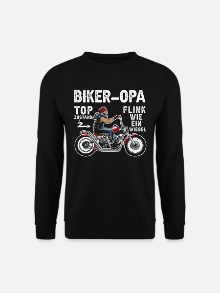 Motorrad Opa Motorradfahrer Biker Opa Top Zustand - Unisex Pullover - Schwarz