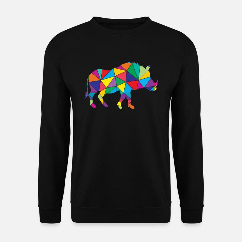 Sanglier polygonal de phacochère - Sweat-shirt Unisexe - noir