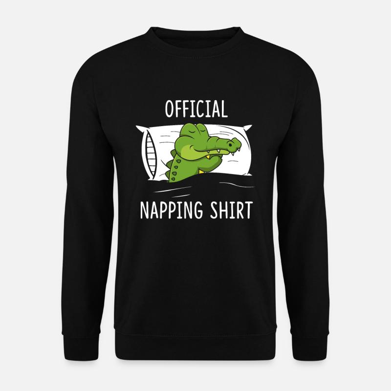 Official Napping Shirt Crocodile - Unisex Sweatshirt - black