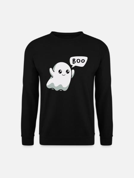 Boo Ghost Trick Or Treat Scary Creepy Halloween - Uniseks sweater - zwart