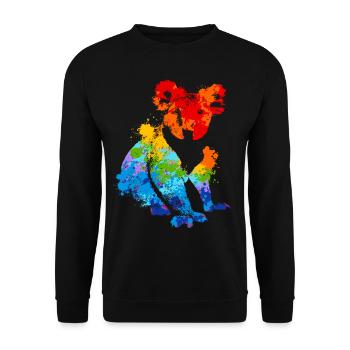 Koala Splash Art Tierliebhaber - Unisex Pullover - Schwarz - Vorne - Alina (178cm) & Michal (187cm)