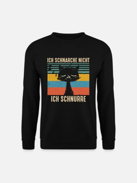 Ich Schnarche Nicht Ich Schnurre - Unisex Pullover - Schwarz