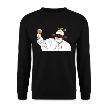 Holy Cocktail Pope Francis Cocktail - Unisex Pullover - Schwarz - Vorne - Alina (178cm) & Michal (187cm)