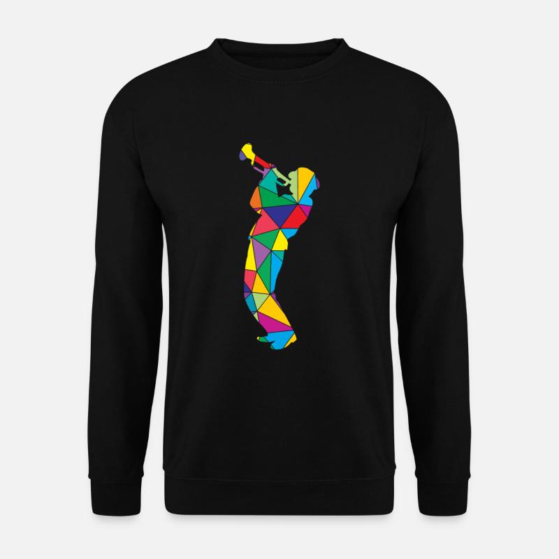 Trompette polygonale basse - Sweat-shirt Unisexe - noir