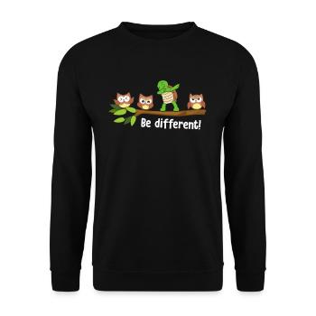 Be Different Dabbing Turtle - Unisex Sweatshirt - black - Front - Alina (178cm) & Michal (187cm)