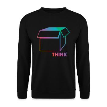 Think Outside The Box Mindset Über den Tellerrand - Sweat-shirt Unisexe - noir - Devant - Alina (178cm) & Michal (187cm)