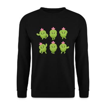 Cactus Yoga - Sweat-shirt Unisexe - noir - Devant - Alina (178cm) & Michal (187cm)