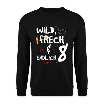 Wild Frech & endlich 8 - Unisex Pullover - Schwarz - Vorne - Alina (178cm) & Michal (187cm)