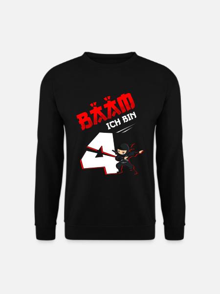 4. Geburtstag Junge 4 Jahre alt - Unisex Pullover - Schwarz