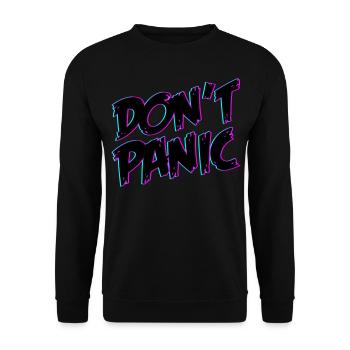 Dont Panic Don ́t Panic | Colors changeable - Unisex Sweatshirt - black - Front - Alina (178cm) & Michal (187cm)