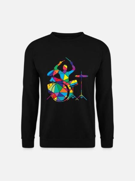 Batterie Polygon Batteur - Sweat-shirt Unisexe - noir