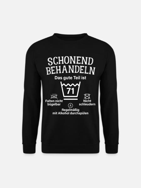 71. Geburtstag Schonend Behandeln 71 Teil Ist 71 - Unisex Pullover - Schwarz