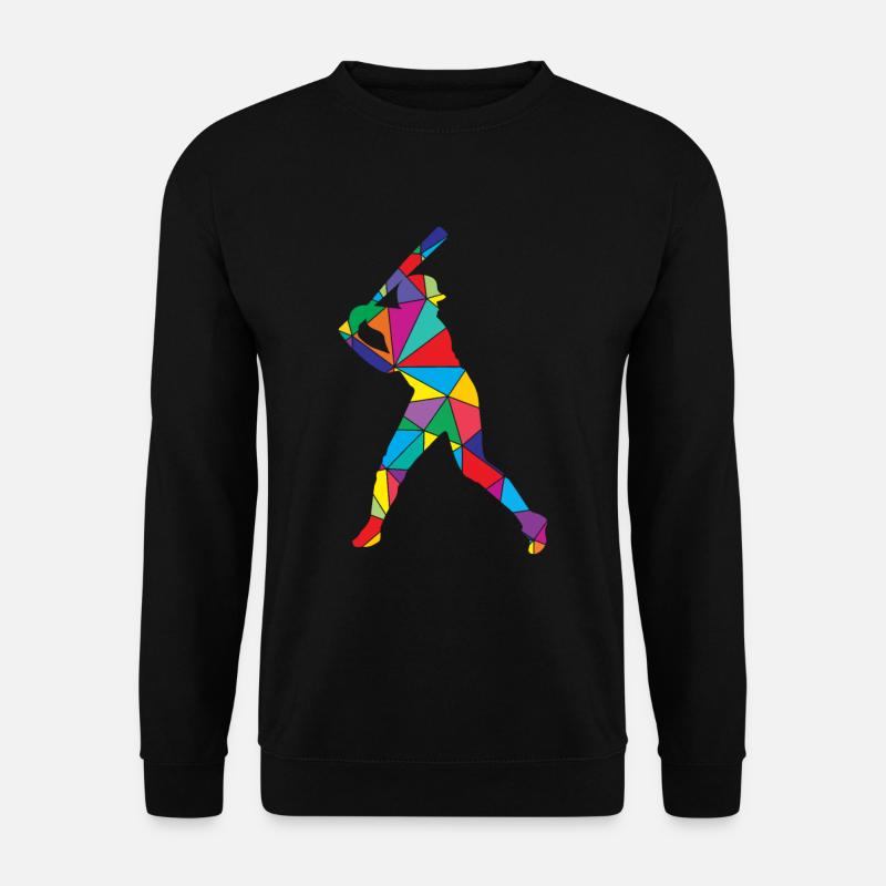Baseballspieler Polygon Baseball - Unisex Pullover - Schwarz