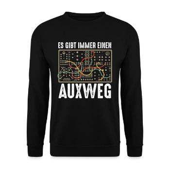 Es Gibt Immer Einen Auxweg Tontechnik Tontechniker - Unisex Pullover - Schwarz - Vorne - Alina (178cm) & Michal (187cm)