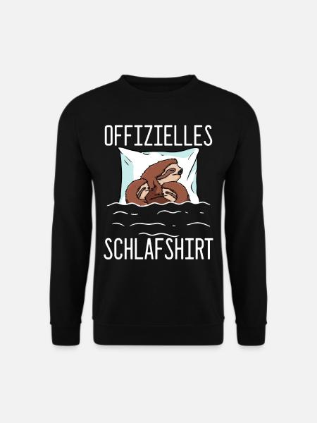 Offizielles Schlafshirt Faultier Schlafanzug - Unisex Pullover - Schwarz