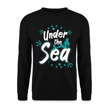 Under The Sea Mermaid - Unisex Pullover - Schwarz - Vorne - Alina (178cm) & Michal (187cm)