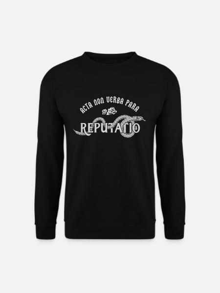 Acta Non Verba Para Reputatio Motivation Spruch - Unisex Pullover - Schwarz