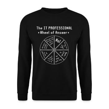 The IT Professional Computer Software Programmer - Unisex Sweatshirt - black - Front - Alina (178cm) & Michal (187cm)