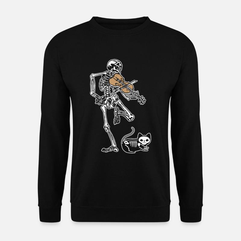 Squelette Violon Cat - Sweat-shirt Unisexe - noir