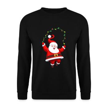 Drôle de Noël Noël - Sweat-shirt Unisexe - noir - Devant - Alina (178cm) & Michal (187cm)