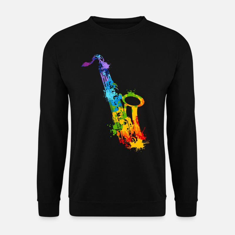 Splash Saxophone - Unisex Sweatshirt - black