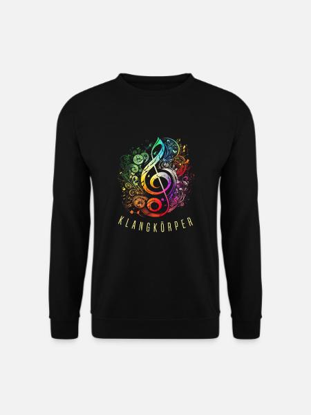 Klangkörper Chor Orchester Musik Violinschlüssel - Unisex Pullover - Schwarz