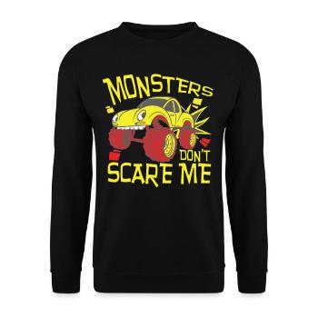 Monsters Dont Scare Me - Unisex Pullover - Schwarz - Vorne - Alina (178cm) & Michal (187cm)