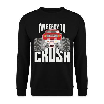 Im Ready To Crush - Unisex Pullover - Schwarz - Vorne - Alina (178cm) & Michal (187cm)